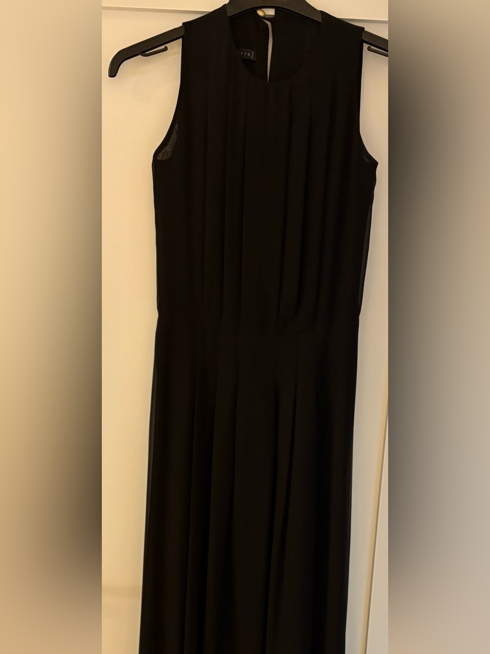 Elegant Black Sleeveless Maxi Dress by Tavan and Mitti.